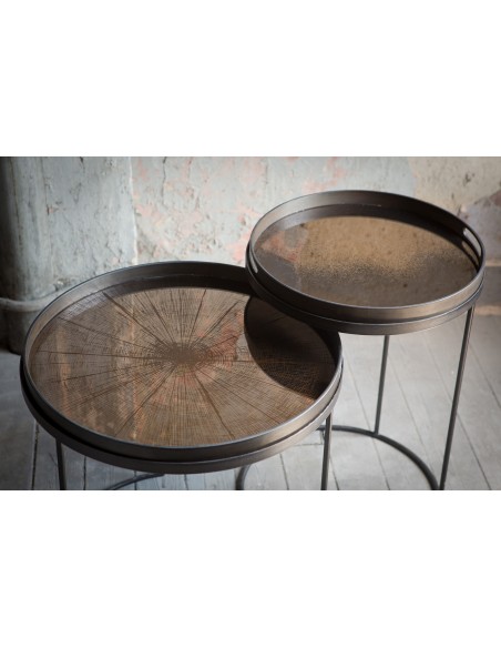 Plateau en miroir Aged