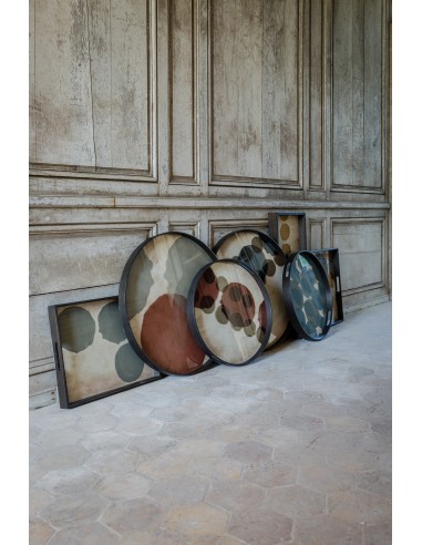 Plateau en verre Overlapping Dots