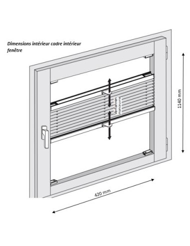 Store plissé en tissu