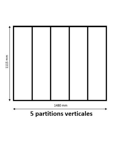 Verrière Major 5 partitions verticales