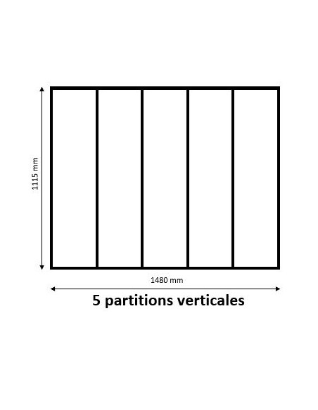 Verrière Major 5 partitions verticales